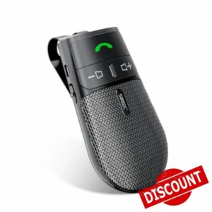 Hands-free Car Phone Kit Bluetooth: Wireless Visor Hands Free Calling Device with Siri Support Auto Power On Dual Phone Connection Built-in Mic Speaker Compatible with Android and iOS for Van Truck