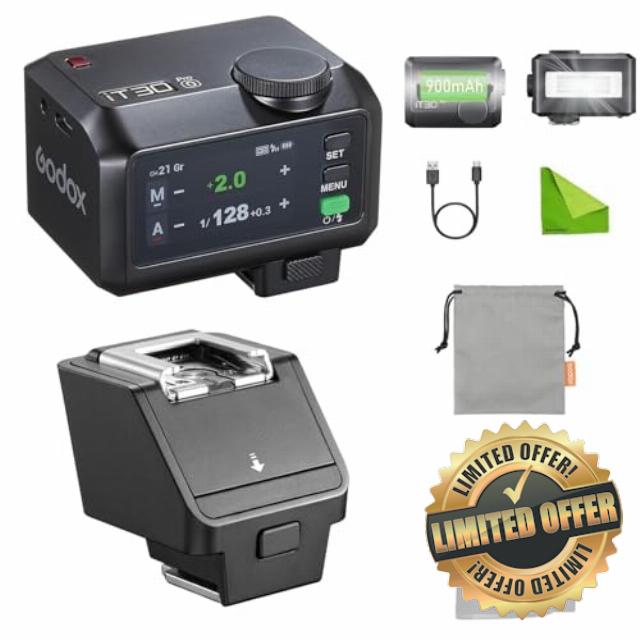 Godox iT30Pro O TTL Flash & TR TTL O Hot Shoe Riser Kits