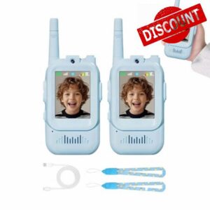 2pcs Video Walkie Talkies For Kids Long Distance Intercom Outdoor Toy With HD Camera