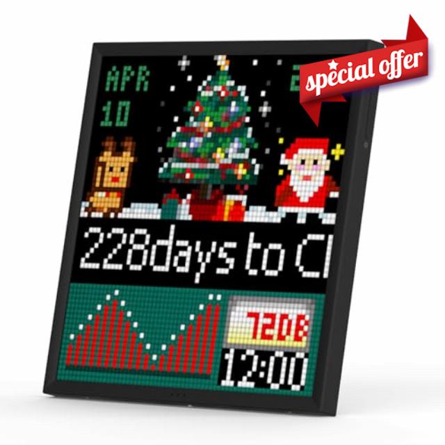 Divoom Pixoo-64 WiFi Digital Photo Frame with 64×64 Pixel Art LED Panel