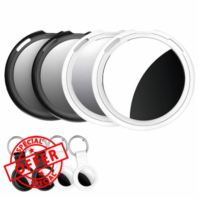 Air Tracker Tags 4 Pack [Apple MFi Certified] Pair with Apple Find My(iOS Only) Smart Bluetooth Tracking Tags Key Finder Item Locator Waterproof Worldwide Tracker for Pets Wallet Backpack Dogs Luggage