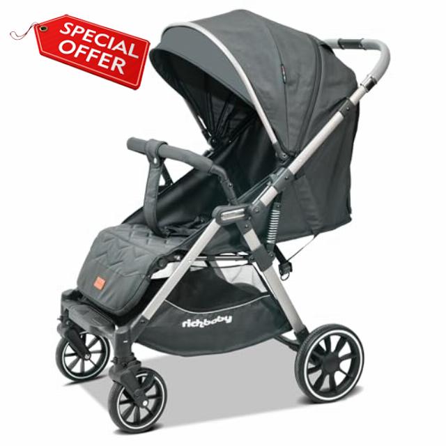 RichBaby Dash Pushchair - One-Hand Fold Compact Stroller
