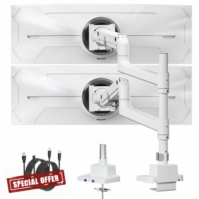 monTEK Dual Monitor Arm for 17-57” Ultrawide Screens