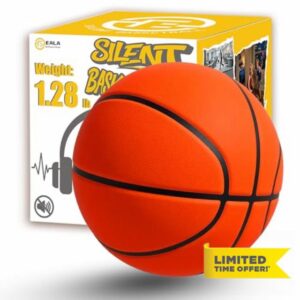 Groove-Grip Airless Silent Basketball No.7 (29.5") – Real Basketball Weight | Non-Compressed Shipping | Indoor Practice