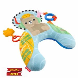 Fisher-Price Baby Toy Sensory Adventures Tummy Wedge Newborn Support with Teether & Rattle Activities for Infants Ages 0+ Months