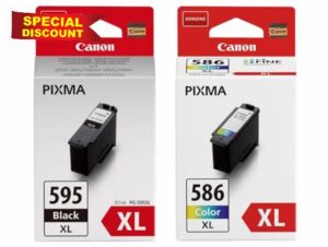 Canon PG-595XL High Yield Black & CL-586XL Colour - Ink For PIXMA TS4150i TS6550i TS7550i