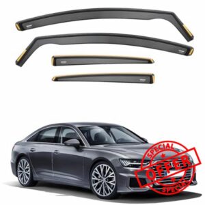 ISPEED Wind Deflectors for AUDI A6 C8 2018-2025 4-Door Saloon 4-pc - Keep Your Car Ventilated in Rain - Reduce Wind Turbulence - Tinted