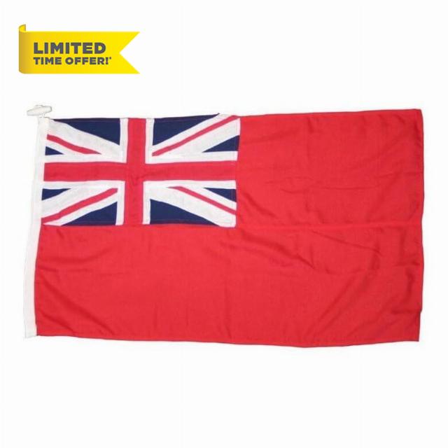 UK Red Ensign Duster Printed Boat Flag Sailing British Vessel - 1-1/2 Yard (68.5 x 137cm)