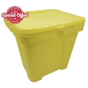 Small Lockable Grit Bin - 110 Litre - Yellow
