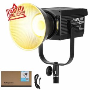 NANLITE FS-300B 300W Bi-Color LED Spotlight 2700K-6500K Adjustable CRI 96