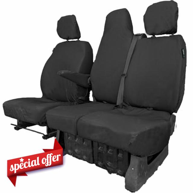 Seat Covers for Renault Trafic (2014 Onwards) | Vauxhall VIvaro 2014-2019 | Fiat Talento | Nissan NV300 | Nissan Primastar | Tailored Waterproof Heavy Duty Seat Cover [MUST HAVE FOLDING MIDDLE SEAT]