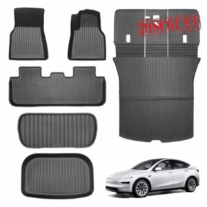 Floor Mats for 2025 Tesla Model Y - All Weather Odorless Waterproof Non-Slip Easy Installaton Right Hand Drive Tesla Model Y Accessories