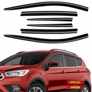 6PCS/set Black Wind Deflectors