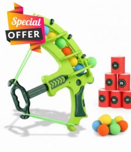 12-Piece Blue and Green Interactive Archery Game Set with Colored Balls - Indoor/Outdoor Family Fun and Parent-Child Interaction