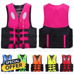 Swim Jacket - Paddle Board Life Jacket for Adult Adjustable Buoyancy Aids Swim Safety Snorkeling Vest for Kayaking Floatation Device Surfing Outdoor WaterSports(Blue