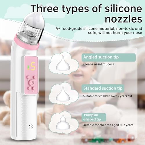 IP65 Waterproof Electric Nose Cleaner Portable Easy-to-Clean & 3 nozzles with Soothing Music