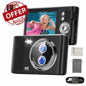 32GB Digital Camera Compact 48MP Autofocus 16X Digital Zoom Photo Camera: 2.8 Inch 4K LCD Screen Portable Vlogging Photography Camera for Kids