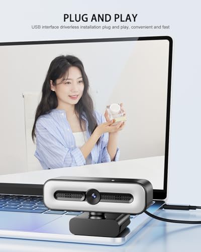 1080P Web Camera with Dual AI Noise-Cancelling Mics
