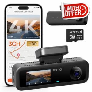 70mai T800E 4K 3 Channel Dash Cam