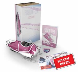 The Wand Company Fallout Hot Pink Snowtrack Flea Premium Die-Cast Replica Vehicle with Rear Caterpillar Track