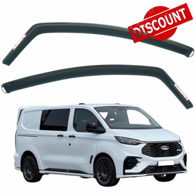2pcs Wind Deflectors For FORD TRANSIT CUSTOM MK2 2024 2025 2026 Models. New Transit Custom Rain Guards