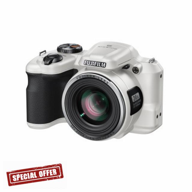 Fujifilm S8650 Bridge Digital Camera - White (16MP