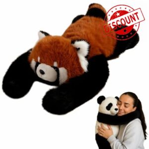 Cute Snuggly Weighted Teddy Panda Sloth Stuffed Animal Pillow for Adults