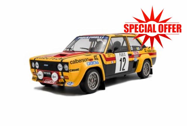 FIAT 131 ABARTH TEAM CALBERSON N 12 7th RALLY MONTECARLO 1980 MICHELLE SHEEP - ANNIE ARRII YELLOW BLACK RED