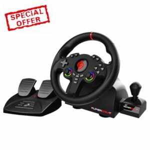 Subsonic - Superdrive 220 RS-X Steering Wheel - Dual Joystick LED Racing Wheel with Gear Shifter