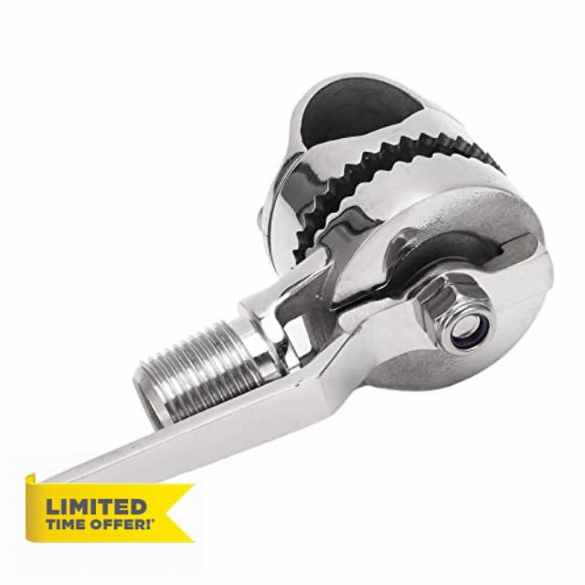 Tbest Marine VHF Antenna Mount 316 Stainless Steel Adjustable Ratchet for 7/8 to 1in Rails Durable Resistant Boats Yachts RVs