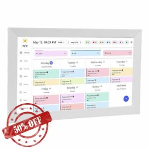15.6 Inch Touchscreen Digital Calendar 1080P Smart WiFi Interactive Display Family Organizer with Digital Photo Frame Digital Frame Photo Display for Home Office Wall Mou