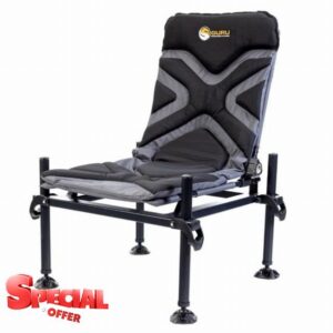 Korda Guru X-Level Accessory Chair | Coarse Fishing Chair | Level Lock Clamp System for Fast Leg Adjustment | Large 360° Mud Feet | Padded Memory Foam Mattress | Code GCA001