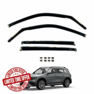 Team HEKO Wind Deflectors for Mercedes GLB 2019+ Front and Rear Set of Window Deflectors