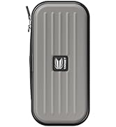 Series of black steel-tip darts arranged to show different design elements and textures of the dart barrels, with knurled grip patterns.