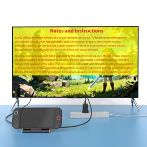 Portable Charging Dock for Nintendo Switch 2 with 4K@120Hz HDMI Output/100W Charging Input/USB 3.0 [Not for Switch 1/OLED/Lite]
