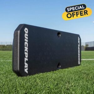 QUICKPLAY Replay Boombox Football Rebound Board - Portable Dual Surface Rebounder with Adjustable Angle - Soccer Training Equipment for Control