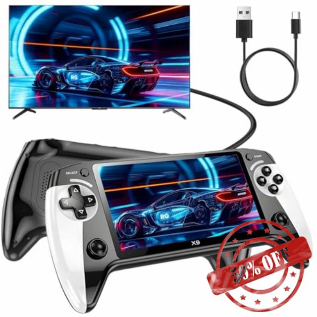 X9 Retro Handheld Game Console with 5.5-inch HD IPS Eye-Protection Screen