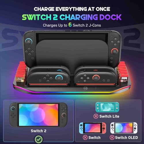 Magnetic Fast Charge Switch 2 Games Organizer Station