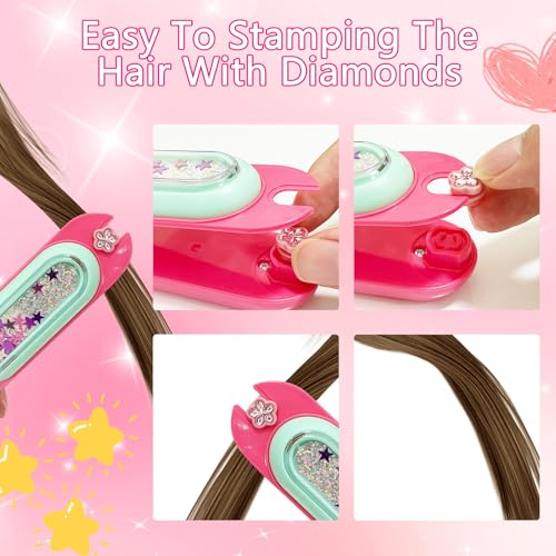 Easy to Use Glitter Hair Gem Stamper for Party & Birthday Gifts