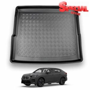 NOMAD BMW iX2 (2024-) [U10] Tailored Fit Car Floor Mat Protector Non Slip Waterproof Raised Edges Compatible Custom Fit Accessory Black Dog & Pet Friendly