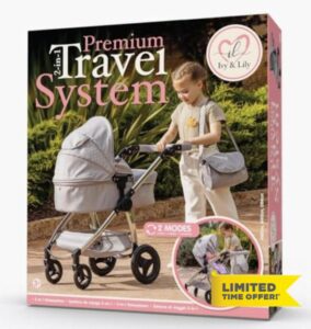 Premium Stylish Doll Travel System 2 In 1