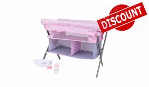 AIDNI Baby Doll Folding Changing Table and Storage Unit