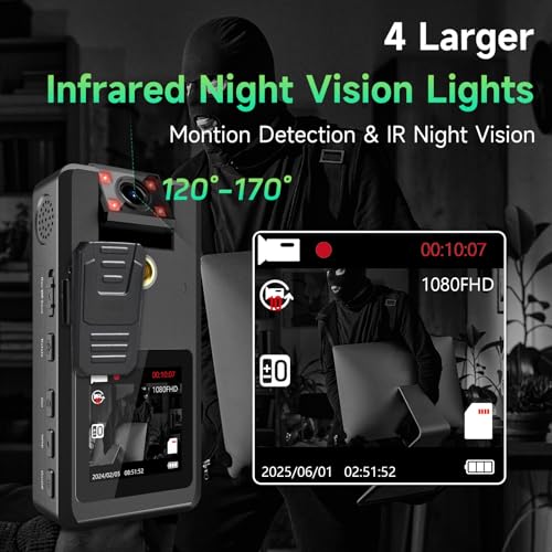 Wevoor Personal Small Cameras wirh Back Clip