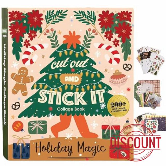 200+ Pages Holiday Magic Collage Activity Book
