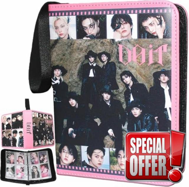 Yuto Stray Kids Photocards Binder 400 Pockets Photo Cards Holder Stay Kids DO IT Album Photocard Binder DO IT Postcard Holder Straykids Merch Boys and Girls Gift for Stay