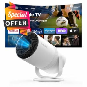 【Google TV & Ai Voice Control】Tecaki Mini Projector