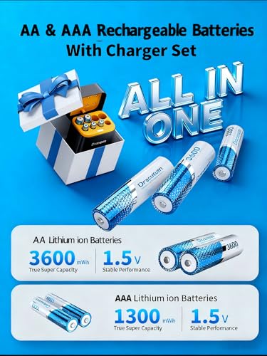 1.5V Lithium AA Battery with 2000+ Cycles for Blink Camera