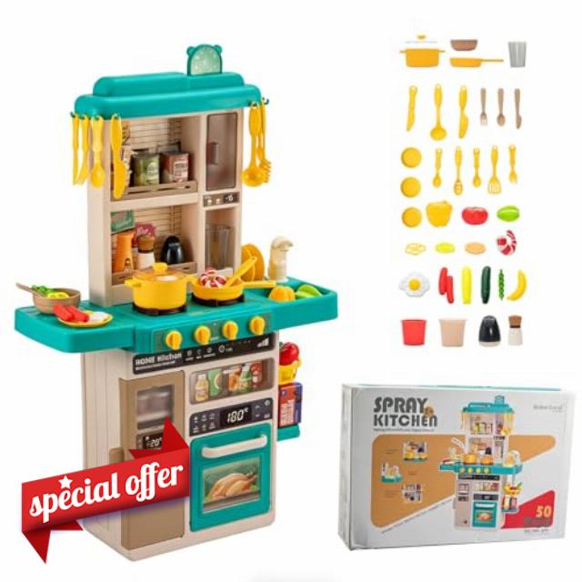 Classic Toys Wooden Pretend Play Kitchen for Kids 3Y+