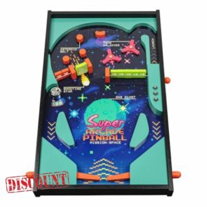 Professor PUZZLE Super Arcade Pinball | Wooden Tabletop Pinball Game for Kids & Adults | Retro Pixel Arcade Design | Classic Flipper Gameplay With Obstacles | Fun Family Skill Game | Gift Idea