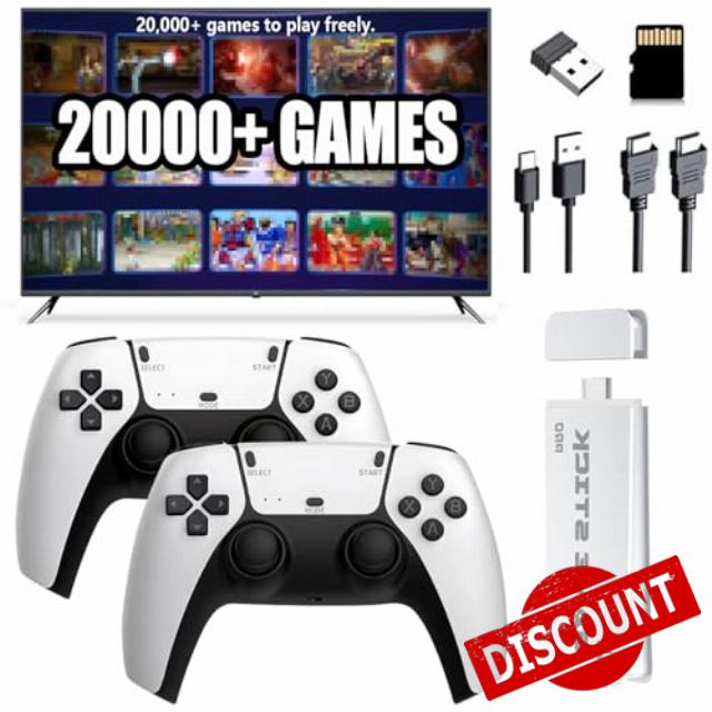 ScriMemo Upgraded Retro Game Console with 21000+ Classic Games - Dual Controllers